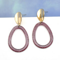 Newest design pattern acrylic drop ear jewelry tropical popular retro earrings